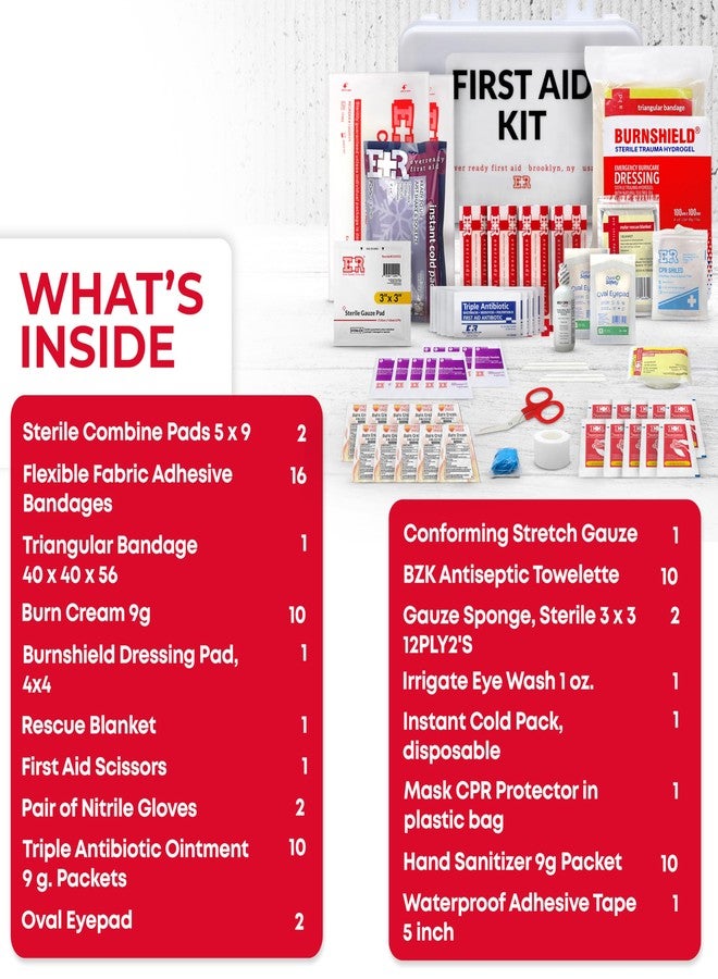 Ever Ready First Aid 10 Person First Aid Kit - OSHA and ANSI Class A Compliant, Fully stocked Emergency Kit for Home, Office or Construction site - Image 4